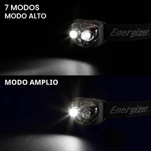 Vista 2 de Energizer PRO-360 Linterna frontal LED, resistente al agua IPX4, linterna de alto rendimiento para exteriores, camping, correr, tormenta, luz LED