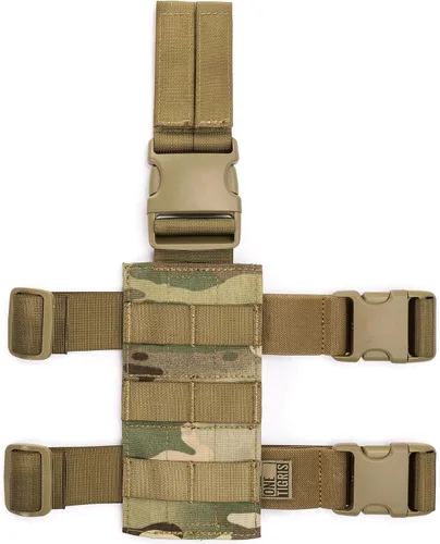 Vista 8 de OneTigris Mini Molle Panel for Tools, Drop Leg Platform Minimalist Adjustable Thigh Rig for Flashlight