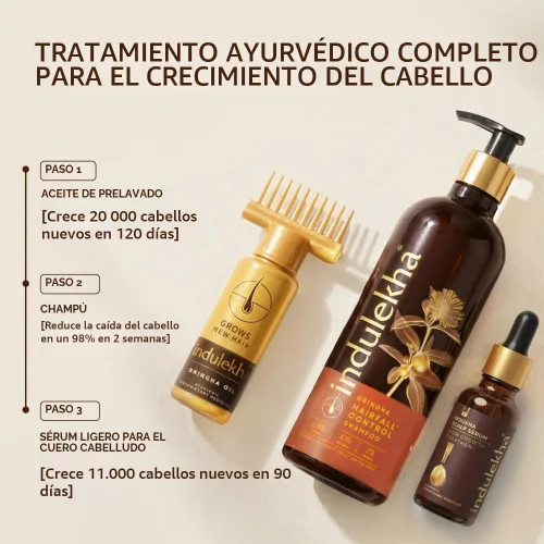 Vista 9 de Indulekha Bringha Hairfall Control Shampoo (limpiador de cabello) 6.1 fl oz, 6.08 oz
