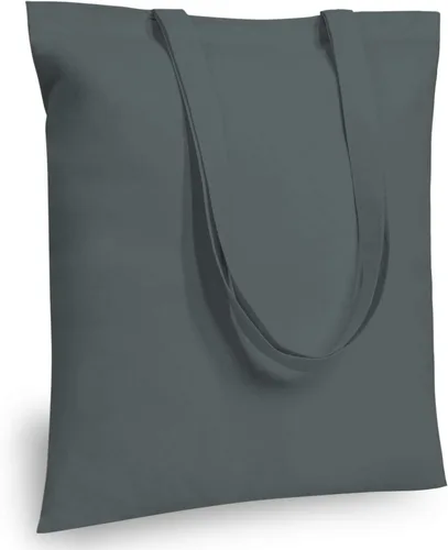 Vista 17 de TOPDesign Paquete de 10 bolsas de mano económicas de algodón de 11.8"x13", bolsas de tela ligeras y pequeñas reutilizables para compras de Beige