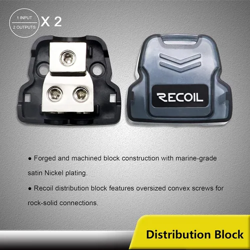 Vista 8 de Recoil RCK0D True 1/0 Gauge Car Audio Dual Amplificadores CCA cableado Kits de instalación con cable OFC RCA