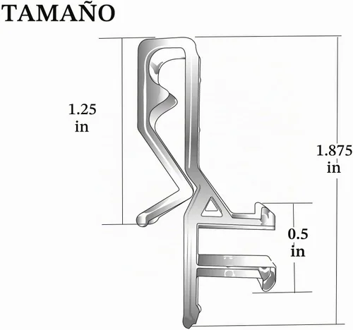 Vista 2 de 10 clips de cenefa de plástico de 1-7/8 pulgadas, clips de repuesto para persianas de ventana, se adapta a cenefas de madera