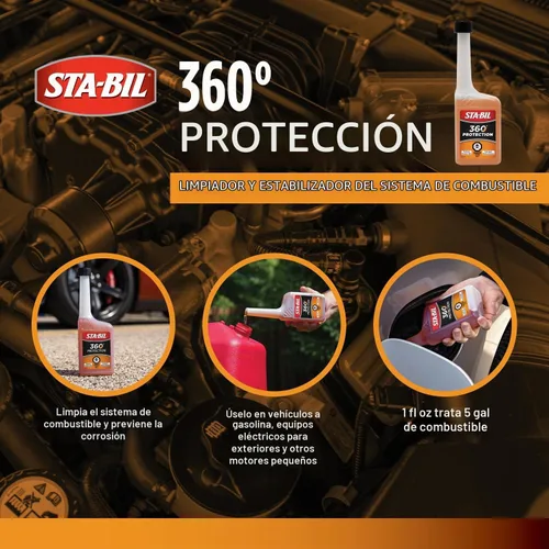 Vista 8 de Sta-bil 22274 Tratamiento y estabilizador de combustible de etanol, 10 onzas