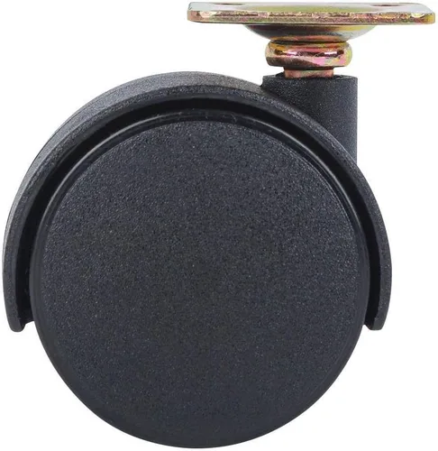 Vista 3 de Shepherd Hardware 9417 Rueda para silla de oficina de 2 pulgadas, rueda doble, placa cuadrada de 1-1/2 pulgadas, capacidad de carga de 75 libras