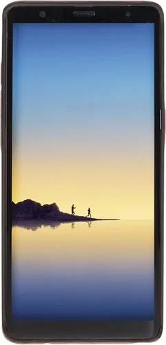 Vista 2 de HARDISTON Funda de piel auténtica hecha a mano para Samsung Galaxy Note 8, funda a presión con 2 ranuras para tarjetas de crédito, carga Marrón