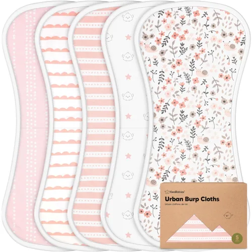 Vista 35 de Paños orgánicos para eructos para bebés niños y niñas, paquete de 5 paños de algodón súper absorbentes para bebés, trapos suaves y afelpados