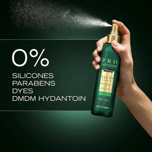 Vista 4 de TRESemme Pro Infusion Volume Tonic Spray para engrosar el cabello, 8 onzas, con coco natural, aerosol texturizante a base de plantas, productos