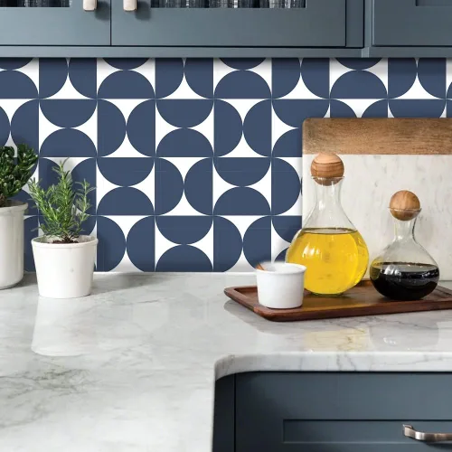 Vista 10 de 12 calcomanías mate para azulejos de pared, despegar y pegar, calcomanías de vinilo autoadhesivas para azulejos, adhesivo de PVC antideslizante