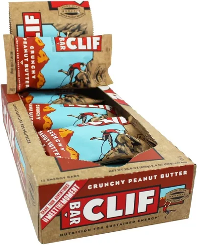 Vista 2 de CLIF Bar, Barra energética, mantequilla de maní crujiente, 2.4 onzas, 12/caja, se vende como 1 caja