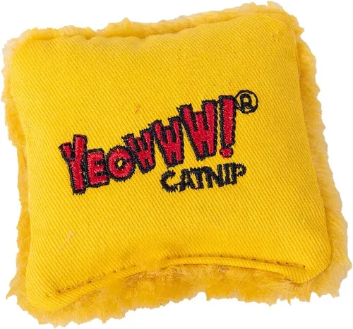 Vista 5 de Yeowww! Catnip Pillows Yellow (Single) (Pack of 2)
