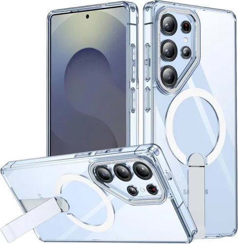 Vista 20 de Funda para Samsung Galaxy S24+ Plus [soporte integrado], compatible con carga inalámbrica MagSafe, [prueba de caídas de grado militar] Funda Azul