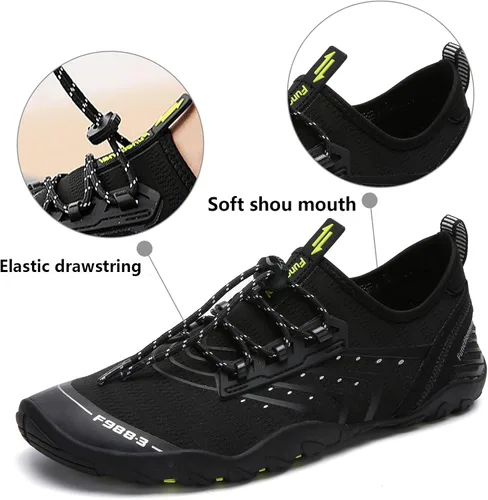 Vista 4 de Zapatos de agua para hombre y mujer, zapatos de agua descalzos, de secado rápido, para playa, natación, buceo, kayak, surf, deportes acuáticos