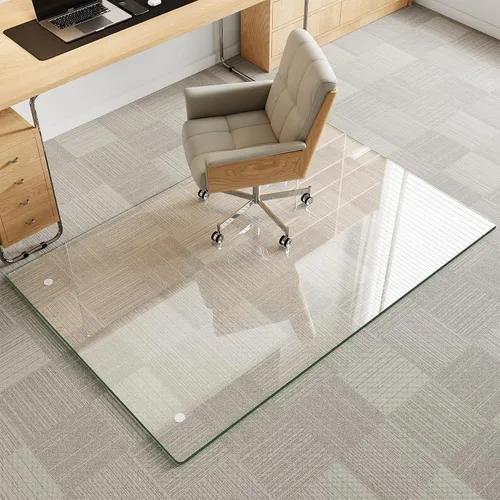 Vista 14 de Alfombrilla de cristal templado gris para silla de 30 x 48