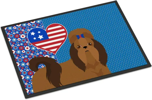 Vista 139 de Caroline's Treasures WDK5119JMAT Airedale Terrier USA - Tapete para interiores o exteriores, 24 x 36 pulgadas, tapete para puerta delantera