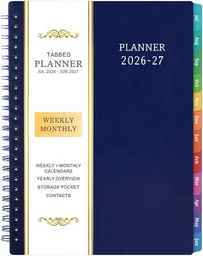 Vista 14 de Agenda 2026 – Agenda 2026, 2026 semanal y mensual con pestañas, enero 2026 a diciembre 2026, 6.25 x 8.3 pulgadas, encuadernación fuerte de doble