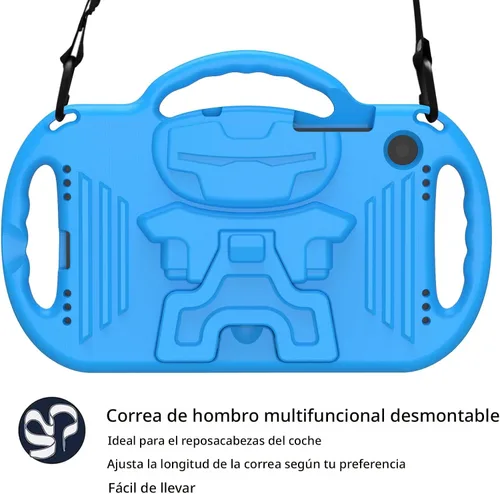 Vista 8 de LTROP Funda para Samsung Galaxy Tab A11 Plus 2025 / A9 Plus 2023 de 11 pulgadas con asa de correa para el hombro y soporte, funda a prueba de golpes