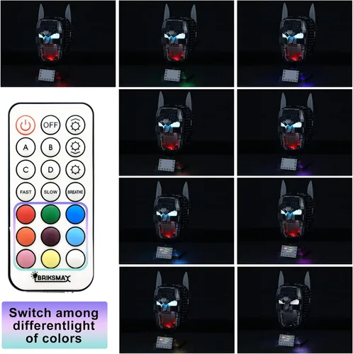 Vista 5 de Kit de iluminación LED BRIKSMAX para Batman Cowl 76182 - Compatible con el modelo de bloques de construcción Lego 76182 - No incluye el set de Lego
