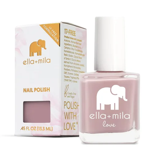 Vista 22 de ella+mila - Esmalte de uñas vegano, secado rápido y resistente al astillado (luces aurora) 17-free vegan nail lacquer; cruelty-free & gluten-free