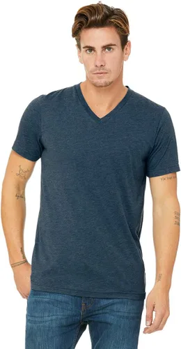 Vista 219 de Bella Canvas 3413c para hombre (1) Triblend verde + (1) Triblend rojo