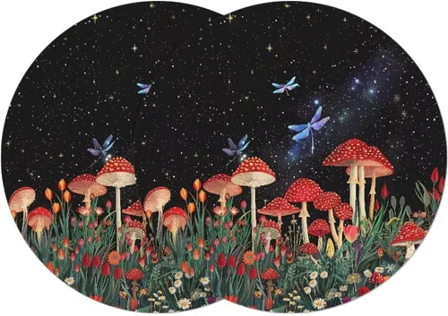 Vista 65 de Manteles individuales de cuero de girasol, lavables, redondos, impermeables y de fácil mantenimiento, decoración de cocina, accesorios de mesa