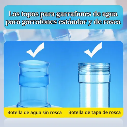 Vista 4 de Jell-Cell Tapa reutilizable para jarra de agua de 5 galones, tapas de botellas de agua para botellas de 2.165 in, tapas de silicona antiderrames