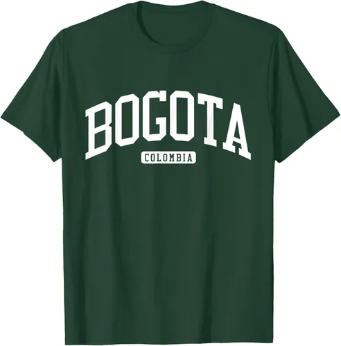 Vista 67 de Camiseta estilo universitario de Bogotá Colombia, Negro