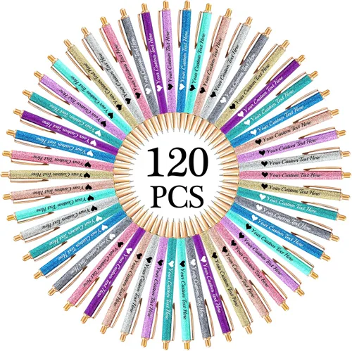 Vista 22 de Aolun 10 bolígrafos personalizados con nombre, bolígrafo retráctil con mensaje de texto para mujeres, enfermeras, escritura, cumpleaños, graduación