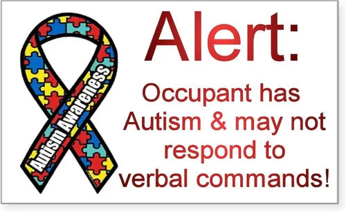 Vista 11 de CafePress Pegatina rectangular de alerta de autismo para parachoques
