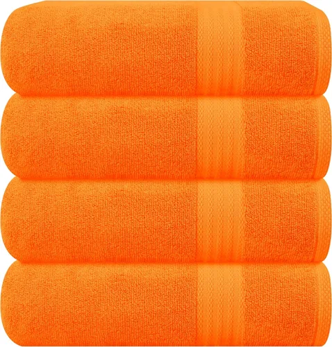 Vista 71 de GLAMBURG Juego de 2 Sábanas de Baño Extra Grandes de Algodón Premium de 700 GSM - 100% Algodón Peinado - 2 Sábanas de Baño 35x70 pulgadas - Calidad