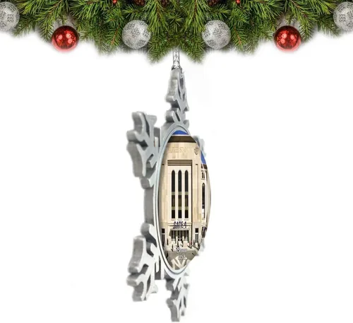 Vista 2 de Adorno de Navidad para árbol de Navidad del Bronx del Bronx de Estados Unidos, decoración de árbol de cristal, regalo de recuerdo