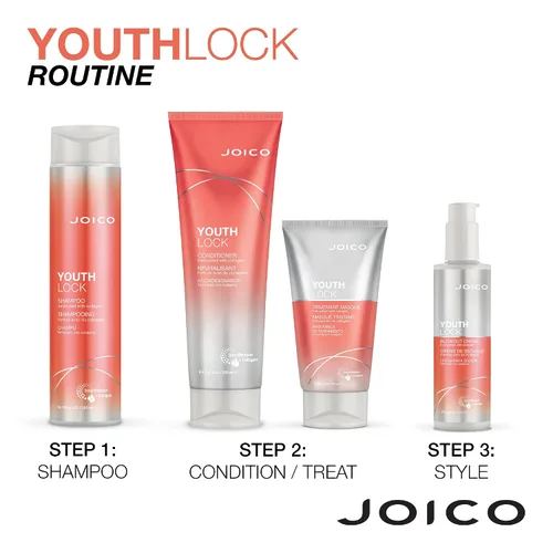 Vista 8 de Juego de champú y acondicionador YouthLock formulado con colágeno Cuerpo juvenil y rebote Reduce la rotura y el encrespamiento Libre