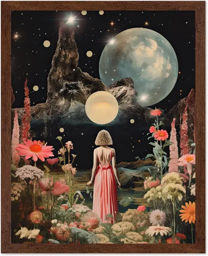 Vista 16 de Poster Master Póster OVNI – Impresión de mujer enmascarada – Arte extraterrestre – Arte surrealista – Arte de ciencia ficción – Regalo para hombres