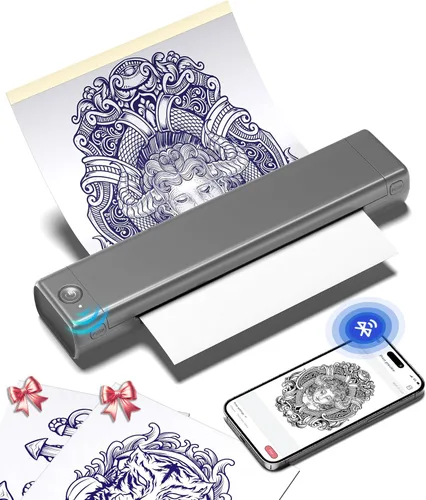 Vista 19 de Phomemo M08F Tattoo Stencil Printer, Bluetooth, Multi-Size Printing