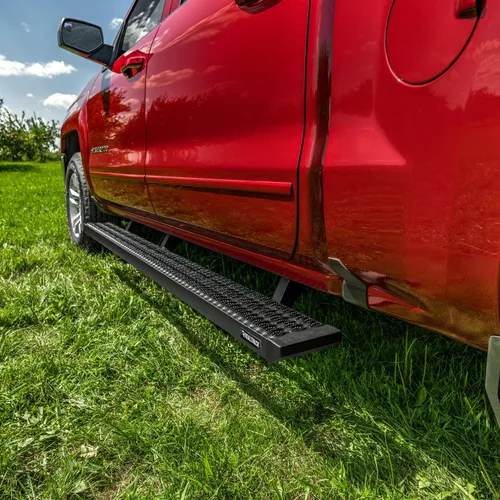 Vista 6 de N-Fab - Escalones para Ford Transit Van Longitud de la cabina, aluminio inoxidable y negro texturizado, GFF19TV-TX Compatible con Ford Transit