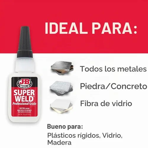Vista 5 de J-B Weld 33120H SuperWeld - Pegamento transparente - 20 g