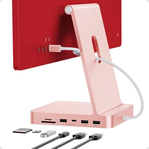 Vista 10 de HUB USB C para iMac de 24 pulgadas 2024 M4 con carcasa M.2 SSD NVMe de 4 TB