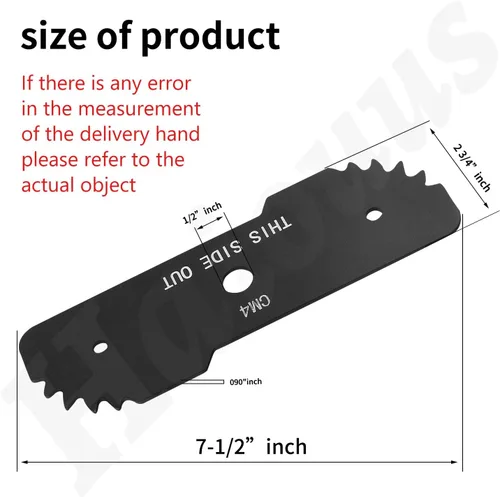 Vista 5 de Cuchillas de repuesto para bordeadoras de alta resistencia EB-007 Edge Hog de 7-1/2 pulgadas, compatibles con Black & Decker, compatible