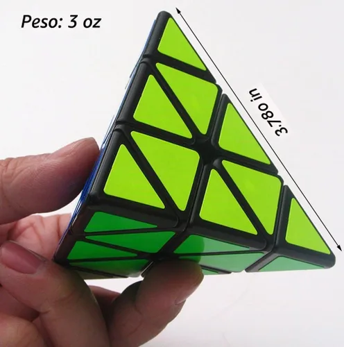 Vista 4 de TANCH QIYI Pirámide Speed Cube 3X3 Triángulo Magic Cube Puzzle Toy (negro)