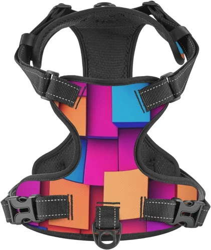 Vista 19 de Dog Harness for Small Dogs with Leash No Pull 2 Leash Clips, Adjustable Soft American Flag and The Eagle Dog Vest Set Small