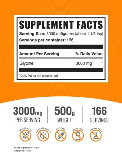 Vista 2 de BulkSupplements Paquete de glicina 17.64 oz + péptidos de colágeno de 2.2 lbs