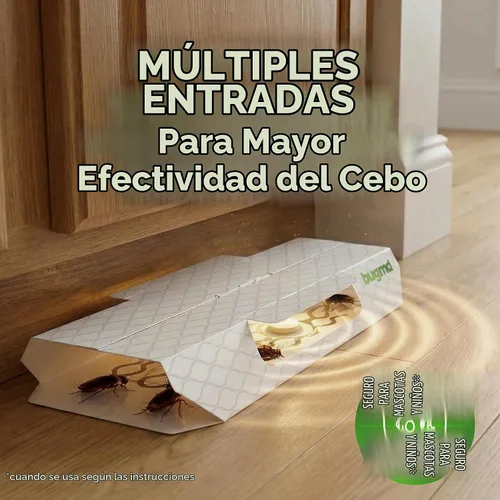 Vista 2 de BugMD Trampa para Cucarachas de Interior y Mata Cucarachas - Trampa Pegajosa para Insectos, Arañas y Grillos para el Hogar - Trampas de Pegamento