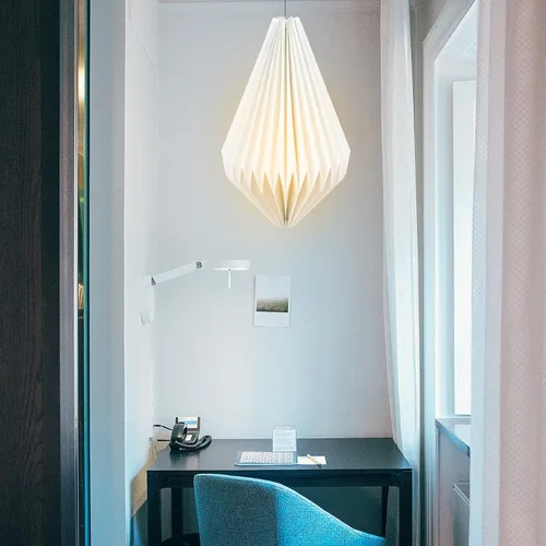 Vista 6 de Beaupretty Lámpara de papel para lámpara colgante, lámpara de origami, lámpara colgante, plisado, pantalla decorativa, farol, cubiertas