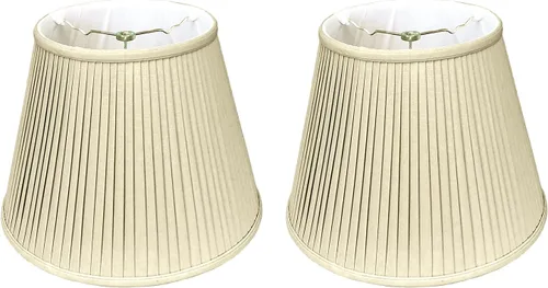 Vista 9 de Royal Designs - Pantalla básica plisada lateral profunda imperio, beige, 7.5 x 12 x 9.5 pulgadas, BS-729-12BG
