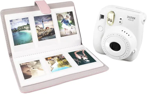 Vista 8 de Rieibi Mini álbum de fotos de 96 bolsillos, cartera de piel sintética para Fujifilm Instax Mini 11/8/9/7s/25/70/90, álbum de fotos colorido