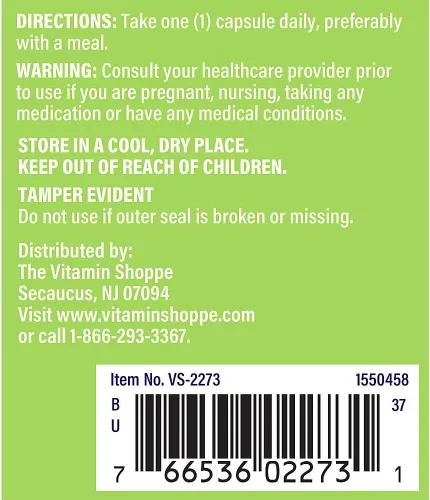 Vista 3 de The Vitamin Shoppe Cardo mariano 300 mg - Apoyo a la salud hepática, desintoxicación y protección antioxidante (100 cápsulas)