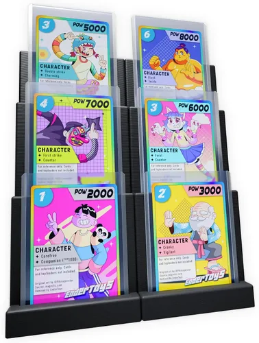 Vista 3 de EnderToys Soporte de exhibición para tarjetas Toploader (paquete de 2) (negro) - Para tarjetas comerciales y deportivas