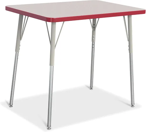 Vista 12 de Berries Mesa rectangular para actividades, altura A, Gris/Negro/Negro, 1