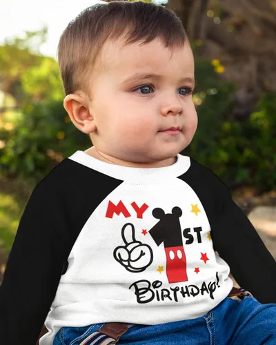 Vista 4 de Luke & Lulu First Birthday Outfits for Baby Boys Shirts - Mouse Theme, One, 1st Birthday