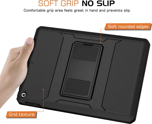 Vista 8 de MoKo Funda Compatible con iPad 9.7 de 2018/2017 6ª/5ª Generación - [Resistente] Funda Híbrida Protectora de Cuerpo Completo a Prueba de Golpes