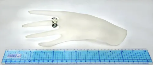 Vista 5 de RB Gems - Anillo de plata de ley 925 con piedras preciosas ovaladas (0.472 x 0.394in, acabado rodiado)